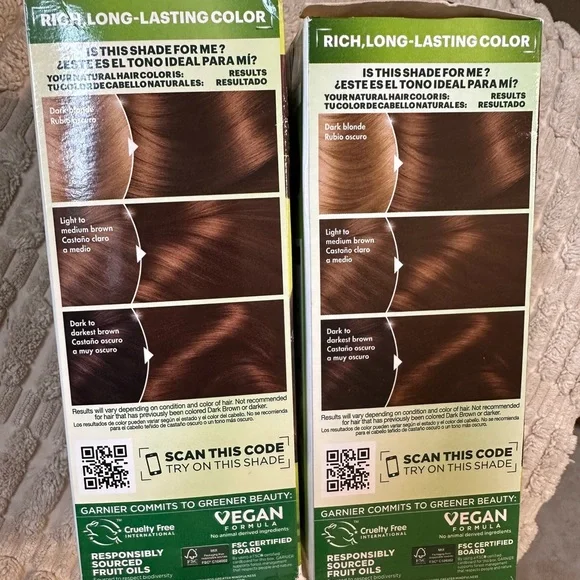 2 boxes of Garnier Nutrisse Ultra Creme Hair Color - Medium Golden Brown 53 - Picture 5 of 6